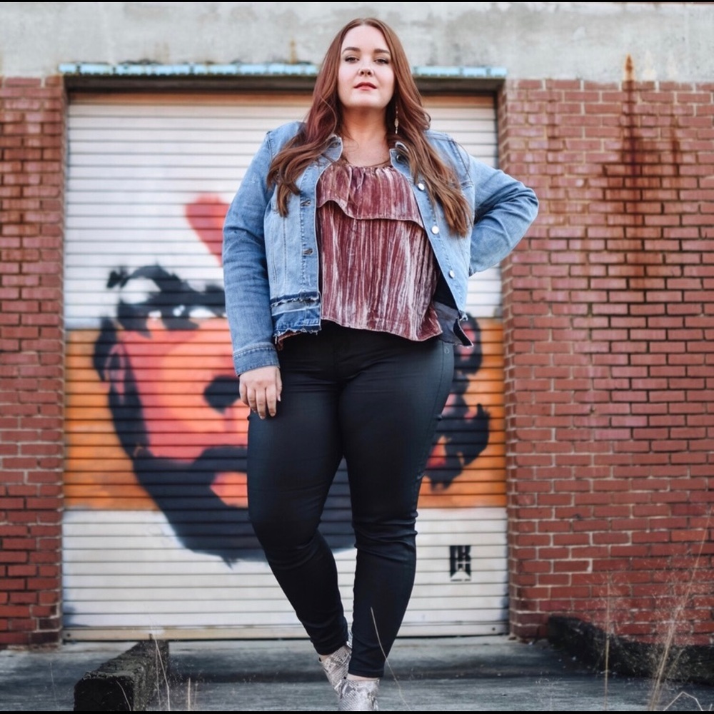 Coated “Leather Look” Jeans